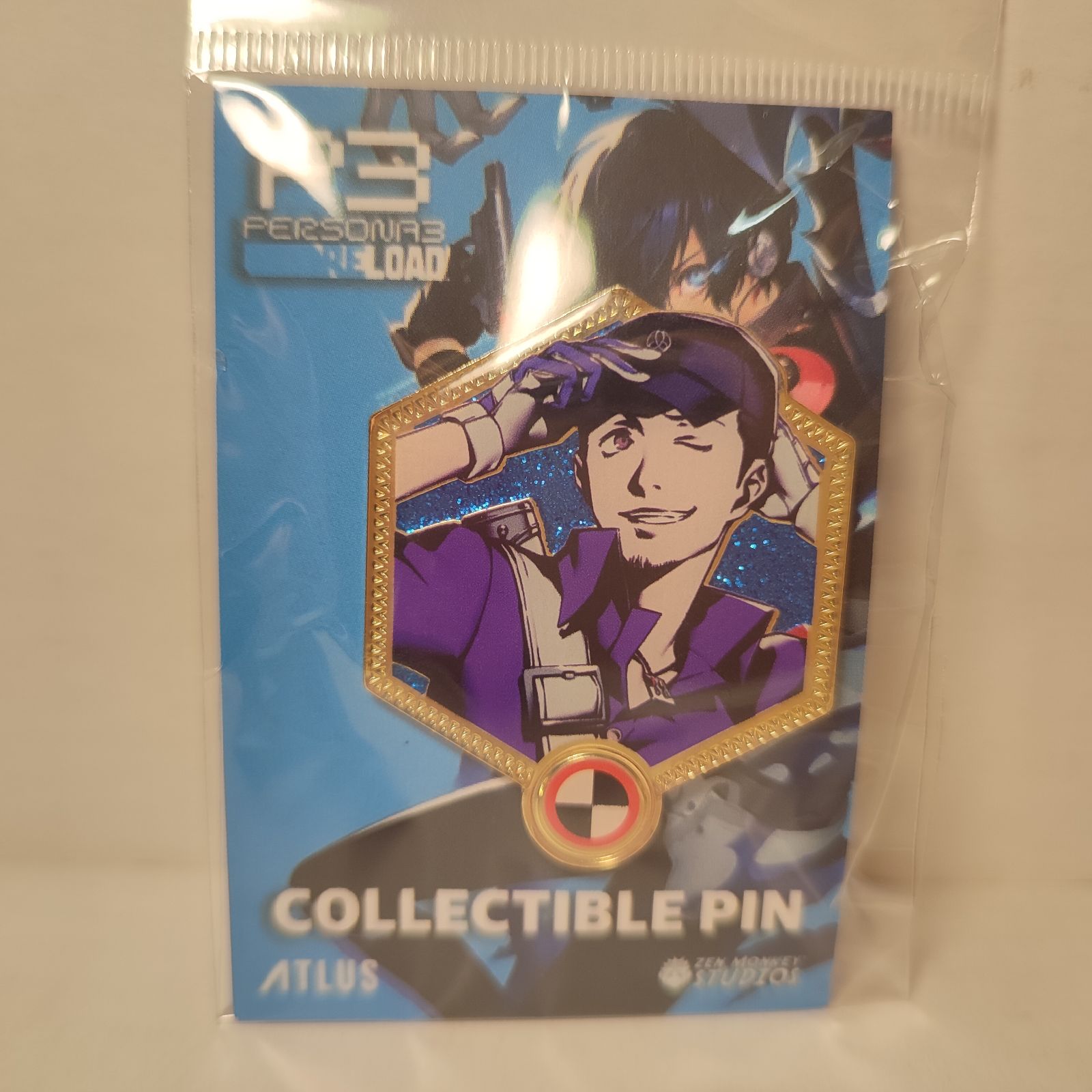 Persona 3 Junpei Iori All Out Attack Enamel Pin Official Atlus Collectible